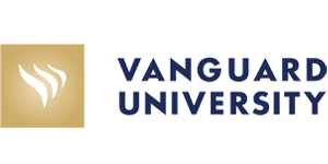 Vanguard University logo.